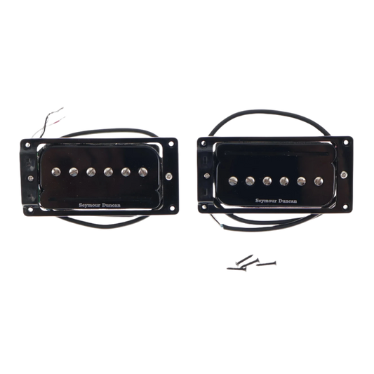 Seymour Duncan SHPR-1s P-Rails Humbucker Set - Black w/ Triple-Shot Mounting Ring