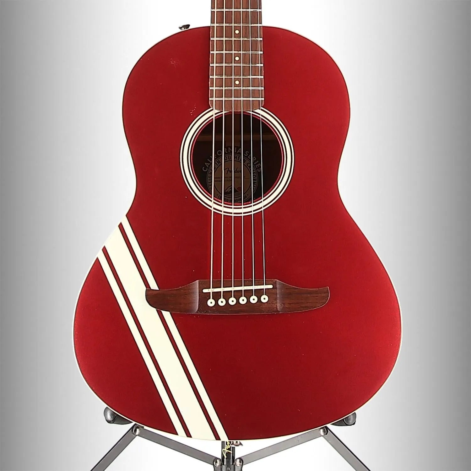 Sonoran Mini, Walnut Fingerboard, Candy Apple Red with Competition Stripes (O3) (63347)