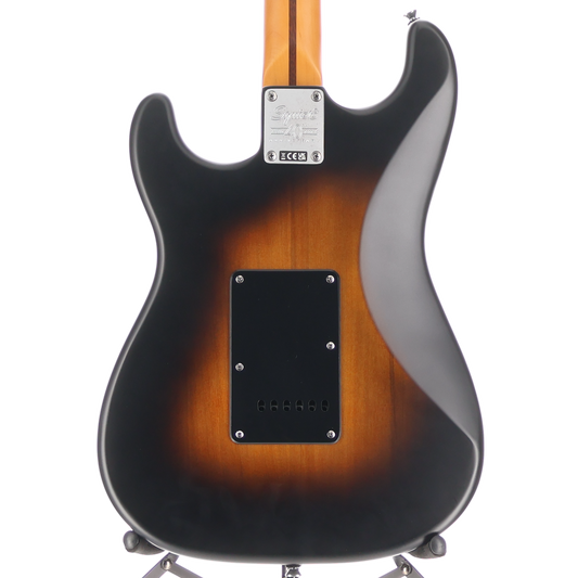 Squier 40th Anniversary Stratocaster, Vintage Edition, Maple Fingerboard, Black Anodized Pickguard, Satin Wide 2-Color Sunburst (Q13) (04305)