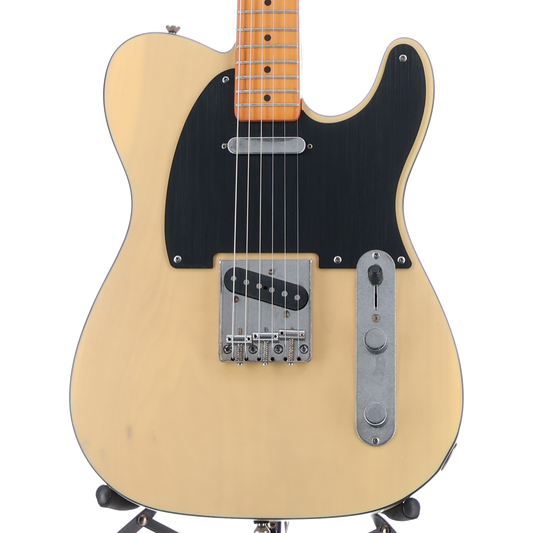 Squier 40th Anniversary Telecaster, Vintage Edition, Maple Fingerboard, Black Anodized Pickguard, Satin Vintage Blonde (A4) (01433)