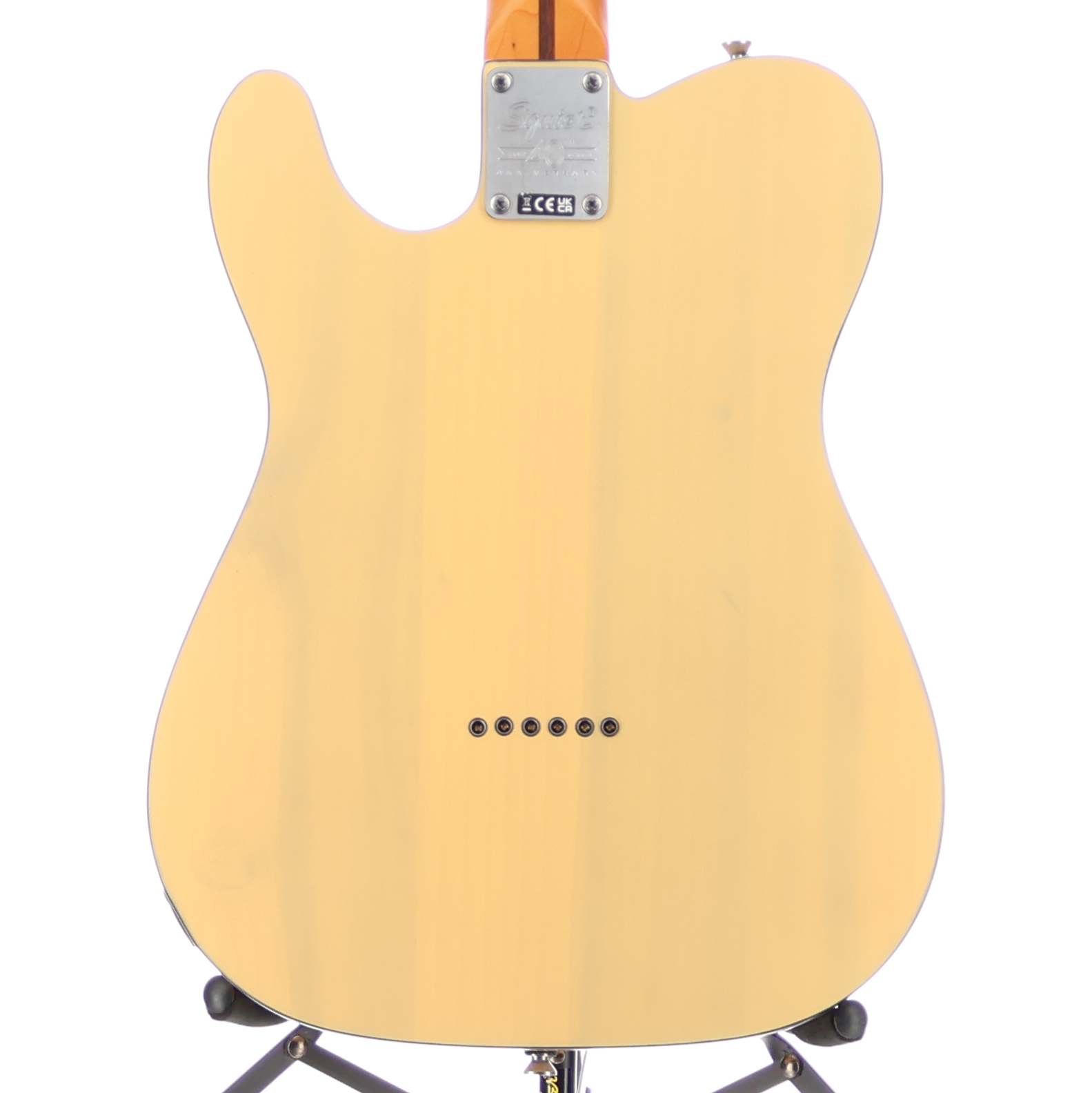 Squier 40th Anniversary Telecaster, Vintage Edition, Maple Fingerboard, Black Anodized Pickguard, Satin Vintage Blonde (SR) (11194)
