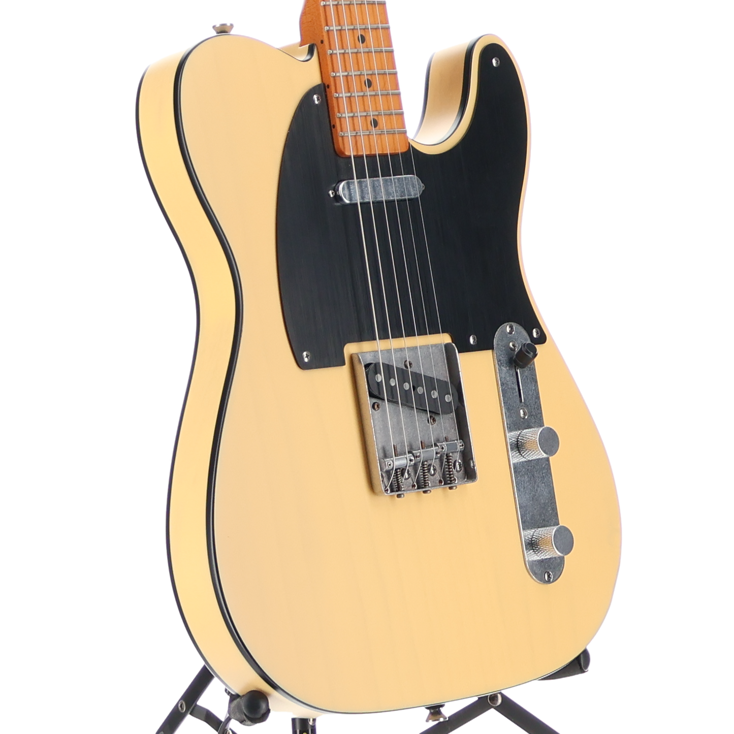 Squier 40th Anniversary Telecaster, Vintage Edition, Maple Fingerboard, Black Anodized Pickguard, Satin Vintage Blonde (SR) (11194)