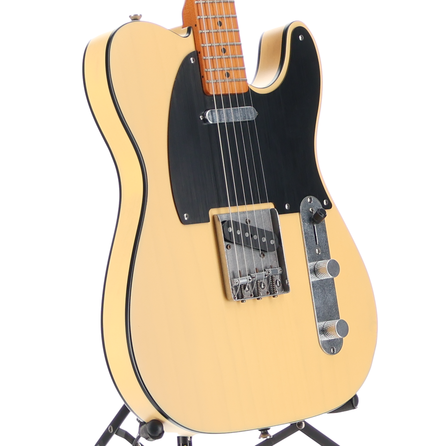 Squier 40th Anniversary Telecaster, Vintage Edition, Maple Fingerboard, Black Anodized Pickguard, Satin Vintage Blonde (SR) (11194)