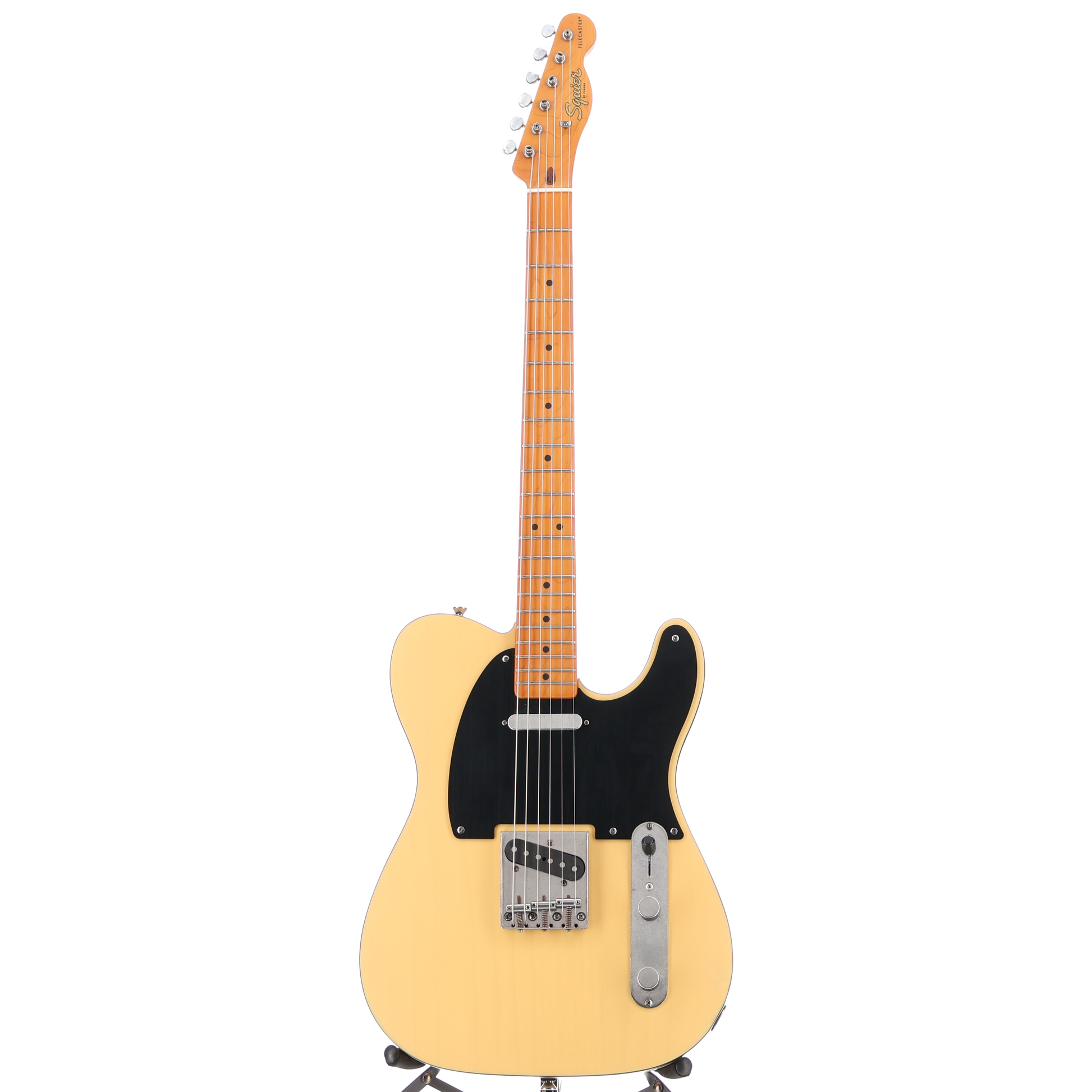 Squier 40th Anniversary Telecaster, Vintage Edition, Maple Fingerboard, Black Anodized Pickguard, Satin Vintage Blonde (SR) (11194)