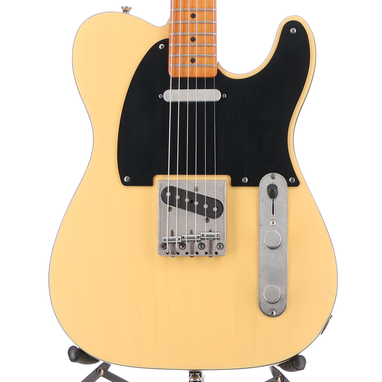 Squier 40th Anniversary Telecaster, Vintage Edition, Maple Fingerboard, Black Anodized Pickguard, Satin Vintage Blonde (SR) (11194)