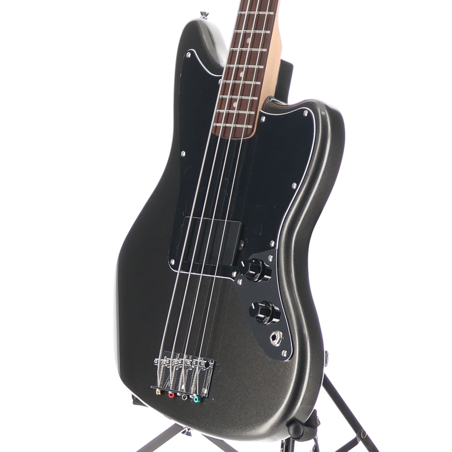 Squier Affinity Series Jaguar Bass H, Laurel Fingerboard, Black Pickguard, Charcoal Frost Metallic (RP) (01569)