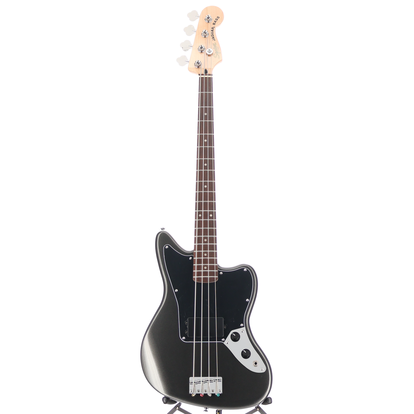 Squier Affinity Series Jaguar Bass H, Laurel Fingerboard, Black Pickguard, Charcoal Frost Metallic (RP) (01569)