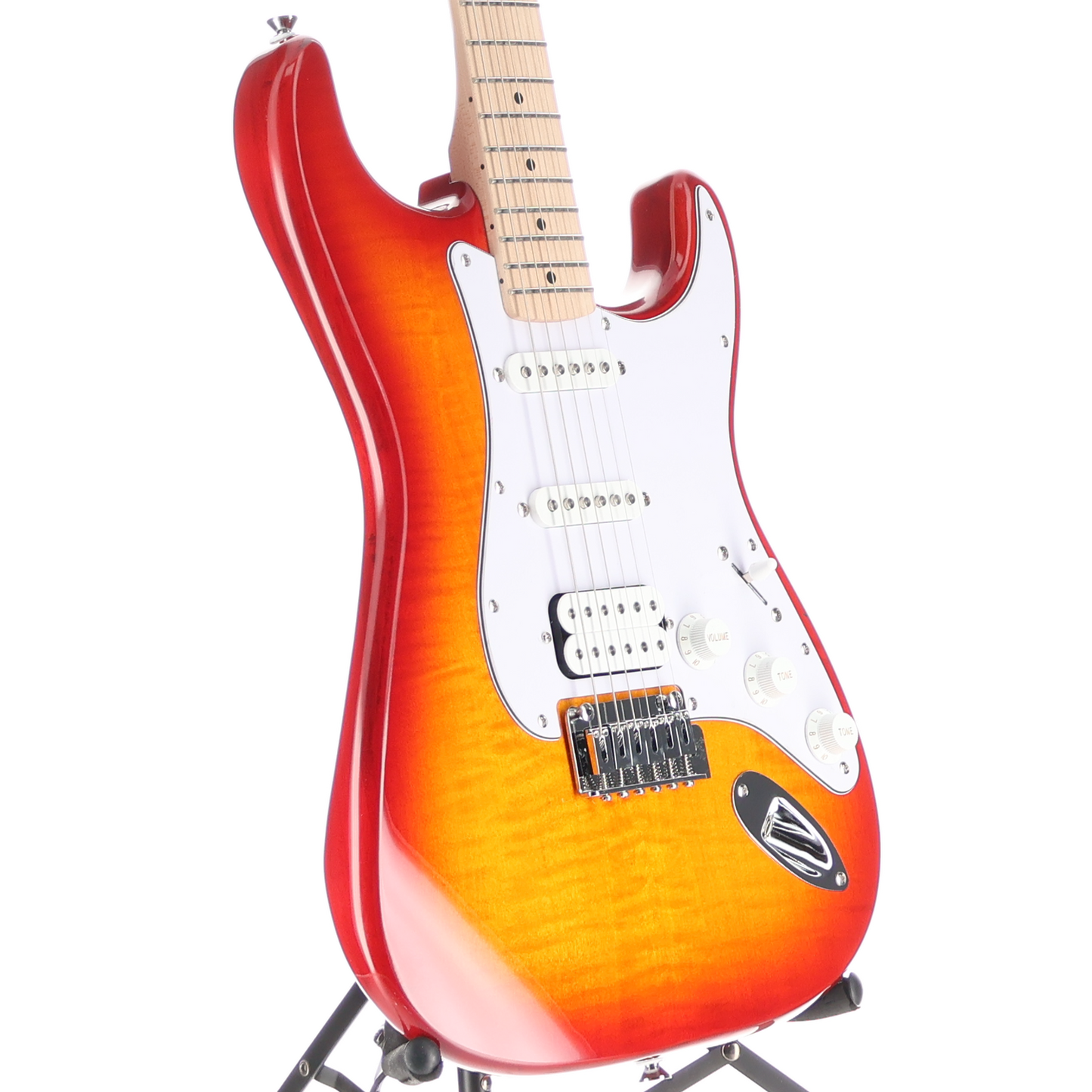 Squier Affinity Series Stratocaster FMT HSS, Maple Fingerboard, White Pickguard, Sienna Sunburst (RP) (52547)