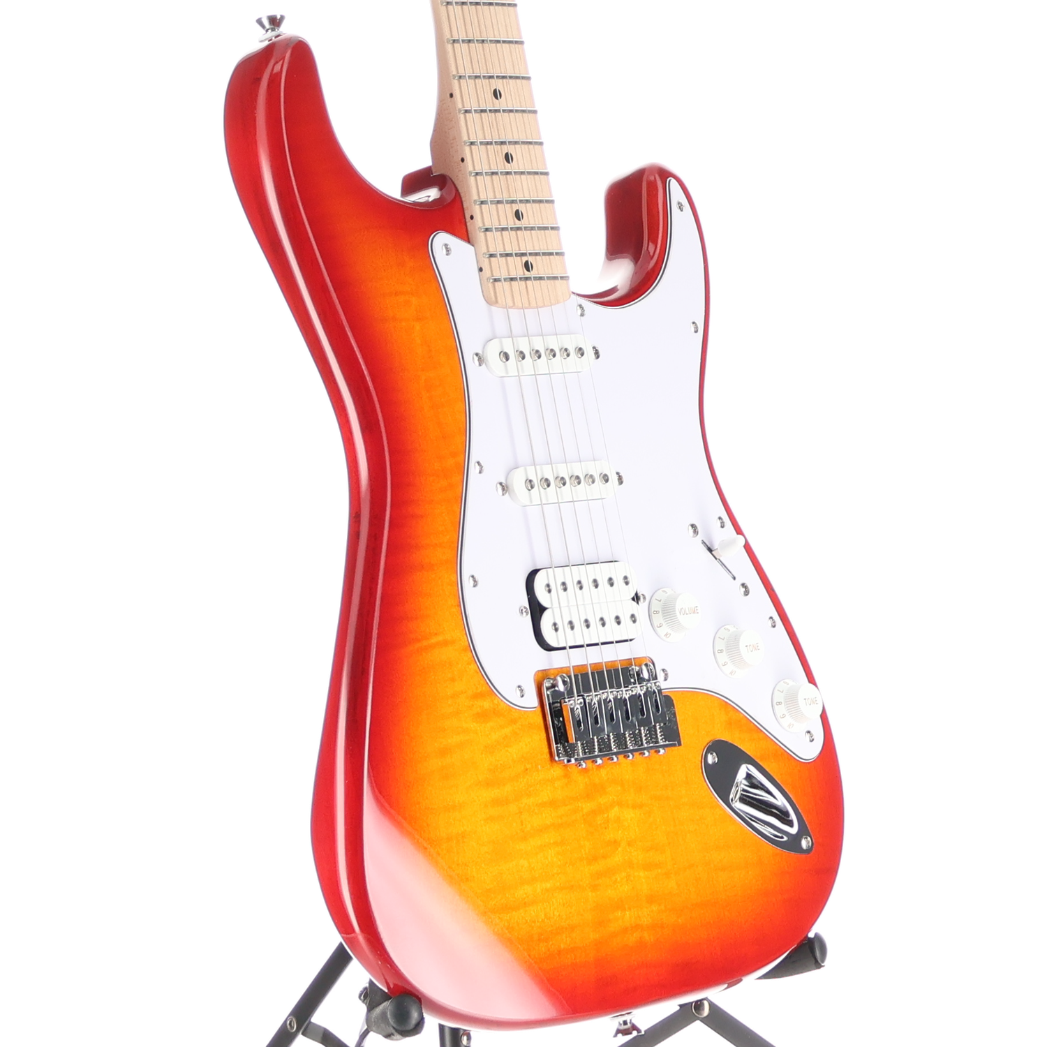 Squier Affinity Series Stratocaster FMT HSS, Maple Fingerboard, White Pickguard, Sienna Sunburst (RP) (52547)