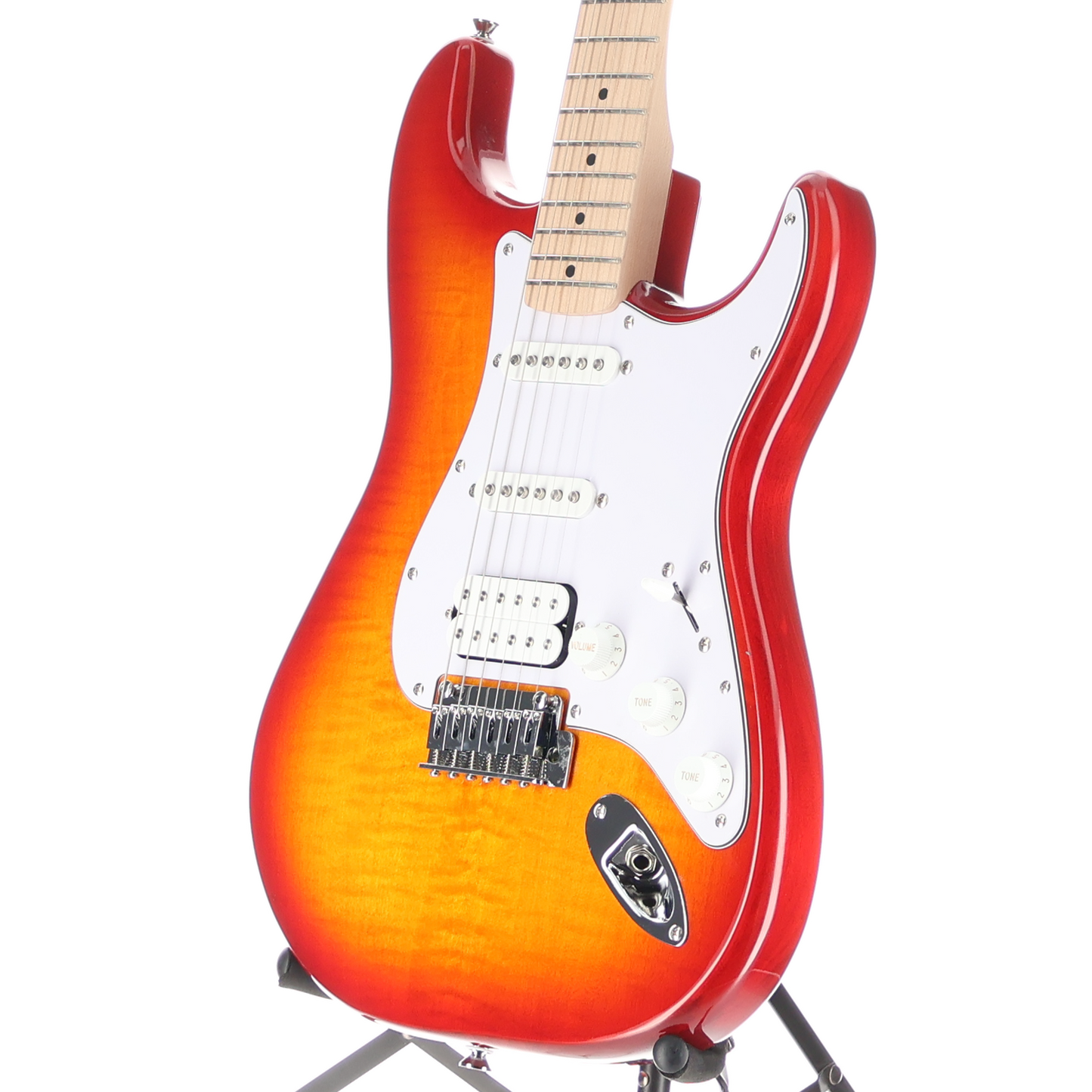 Squier Affinity Series Stratocaster FMT HSS, Maple Fingerboard, White Pickguard, Sienna Sunburst (RP) (52547)