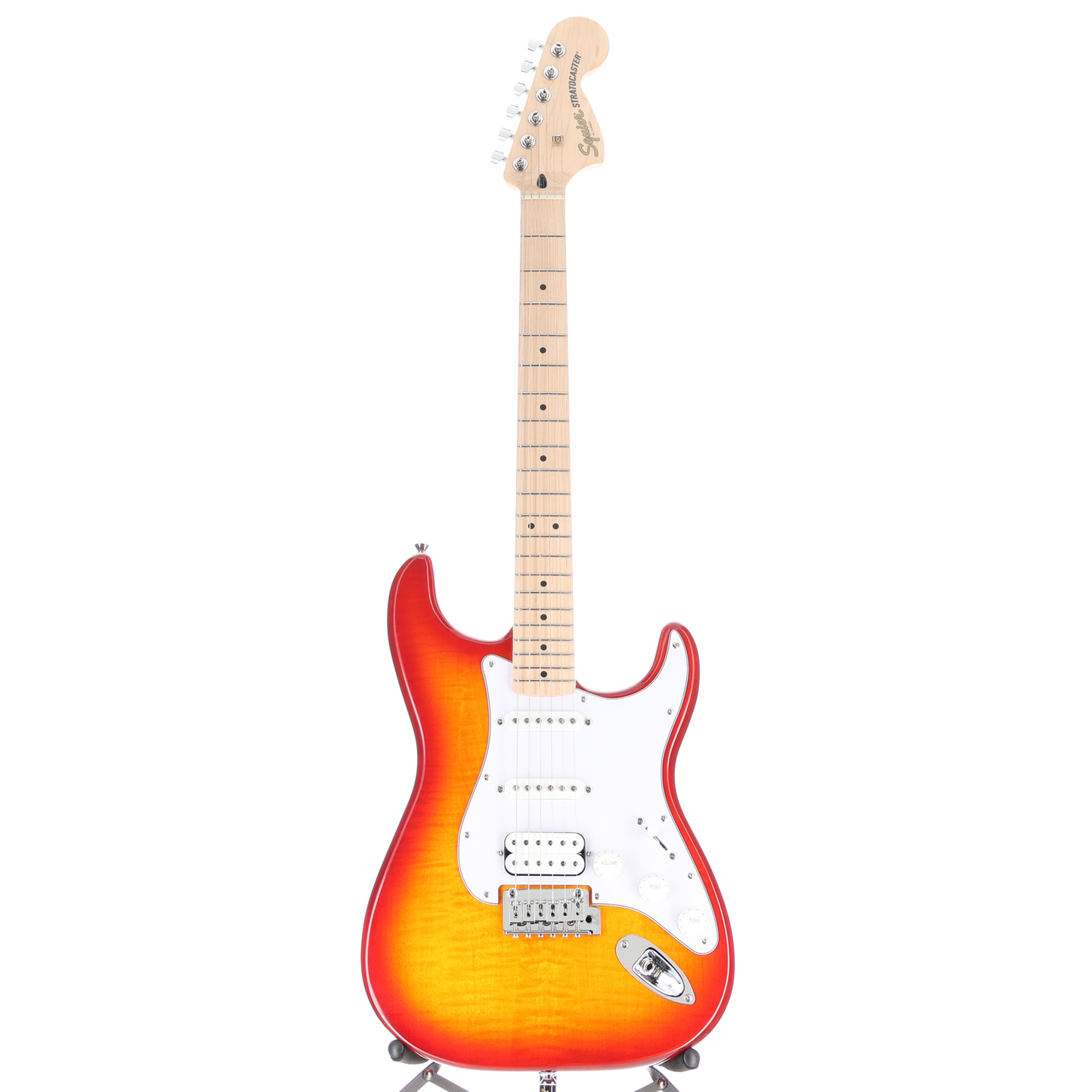 Squier Affinity Series Stratocaster FMT HSS, Maple Fingerboard, White Pickguard, Sienna Sunburst (RP) (52547)