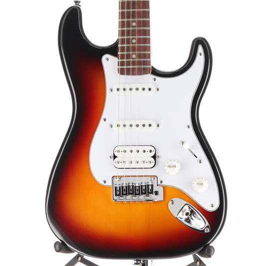 Squier Affinity Series Stratocaster Junior HSS, Laurel Fingerboard, White Pickguard, 3-Color Sunburst (RP) (80500)