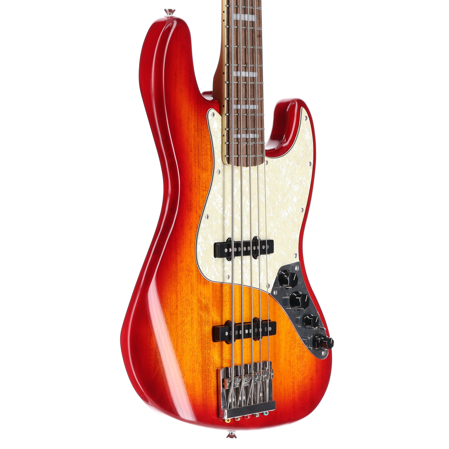 Squier Classic Vibe Active '70s Jazz Bass V, Laurel Fingerboard, White Pearloid Pickguard, Sienna Sunburst (O8) (34209)