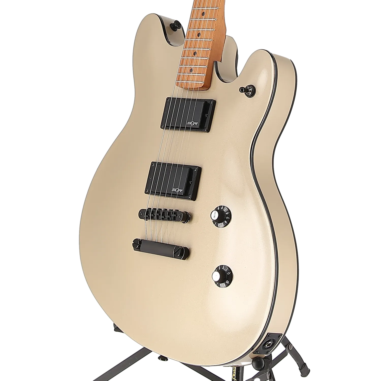 Squier Contemporary Active Starcaster, Roasted Maple Fingerboard, Shoreline Gold (EB10) (05252)