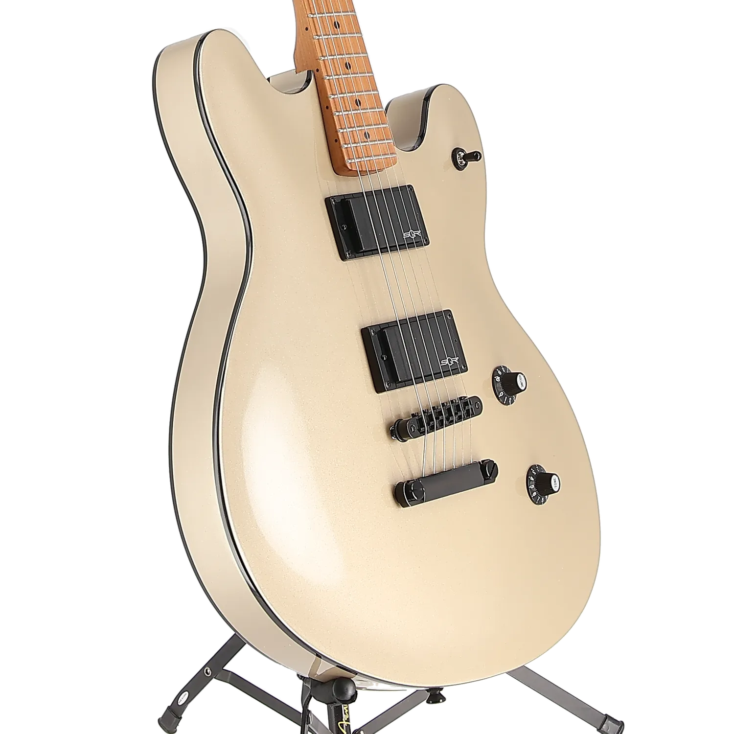 Squier Contemporary Active Starcaster, Roasted Maple Fingerboard, Shoreline Gold (EB10) (05252)
