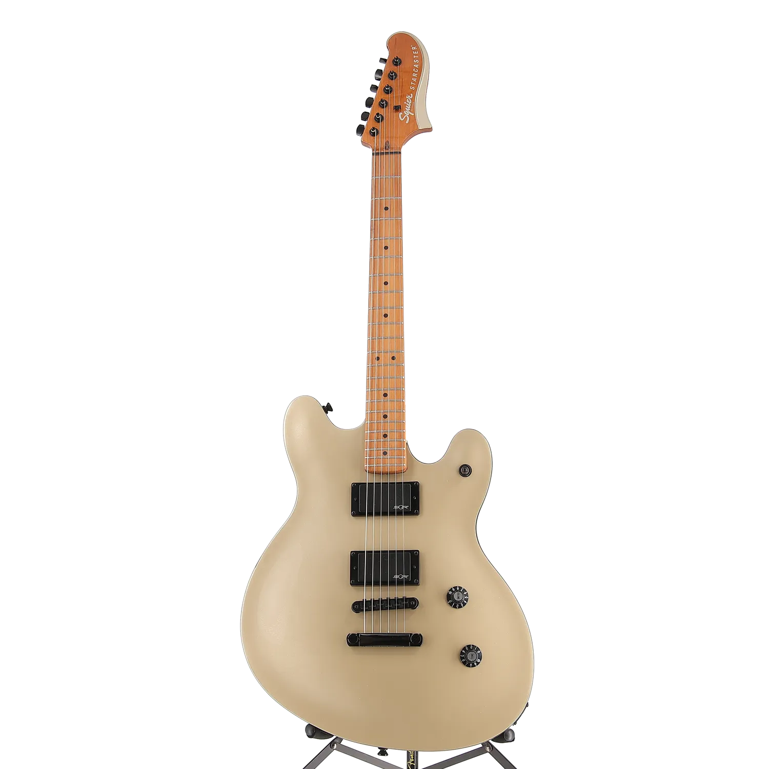 Squier Contemporary Active Starcaster, Roasted Maple Fingerboard, Shoreline Gold (EB10) (05252)