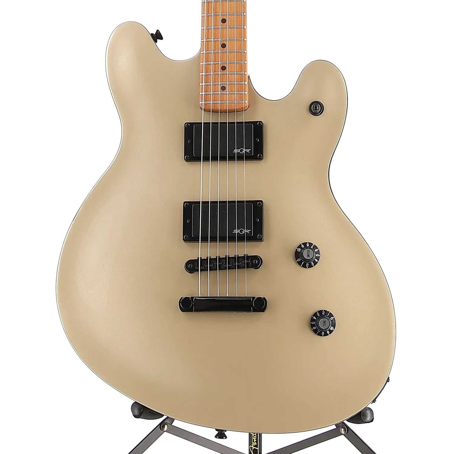 Squier Contemporary Active Starcaster, Roasted Maple Fingerboard, Shoreline Gold (EB10) (05252)