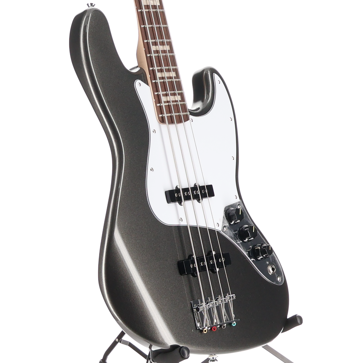 Squier Limited Edition Affinity Series Active Jazz Bass, Charcoal Frost Metallic, Pro Setup (M6) (06650)