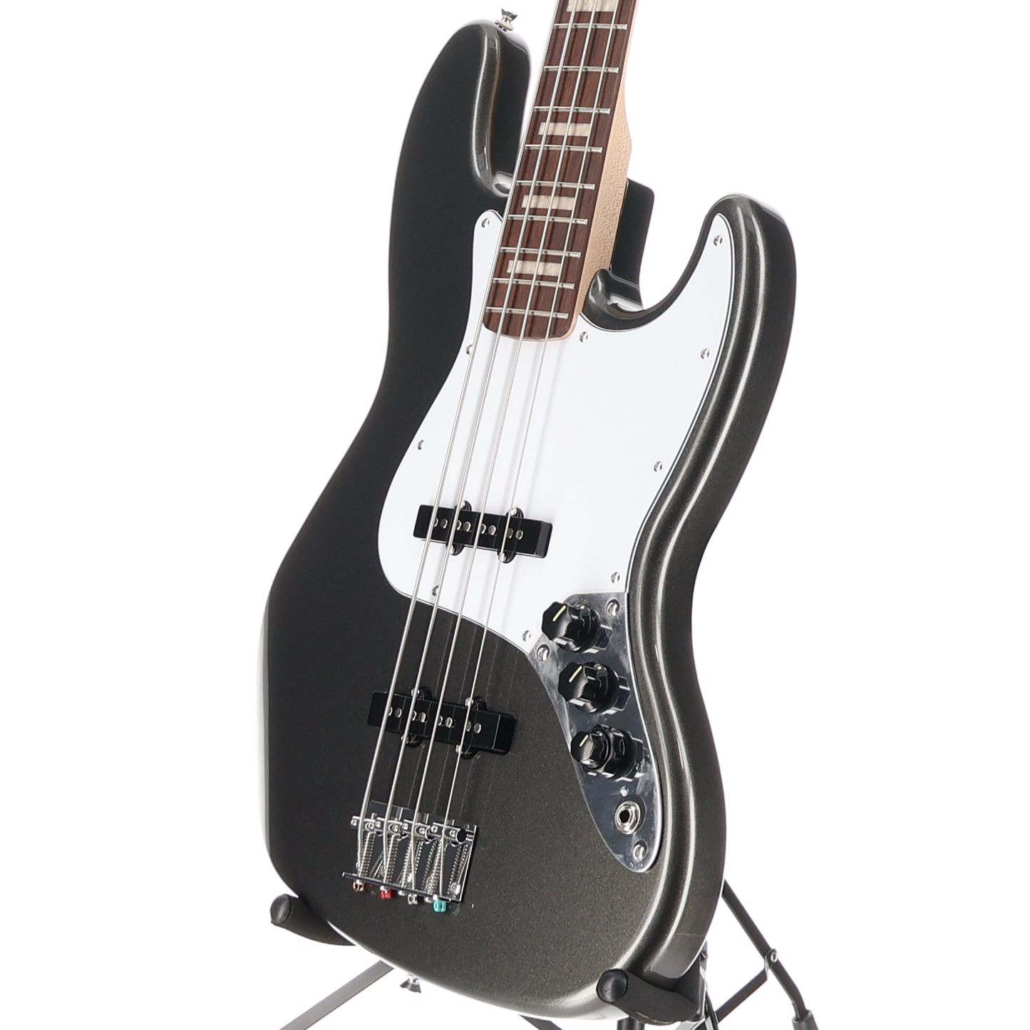 Squier Limited Edition Affinity Series Active Jazz Bass, Charcoal Frost Metallic, Pro Setup (M6) (06650)