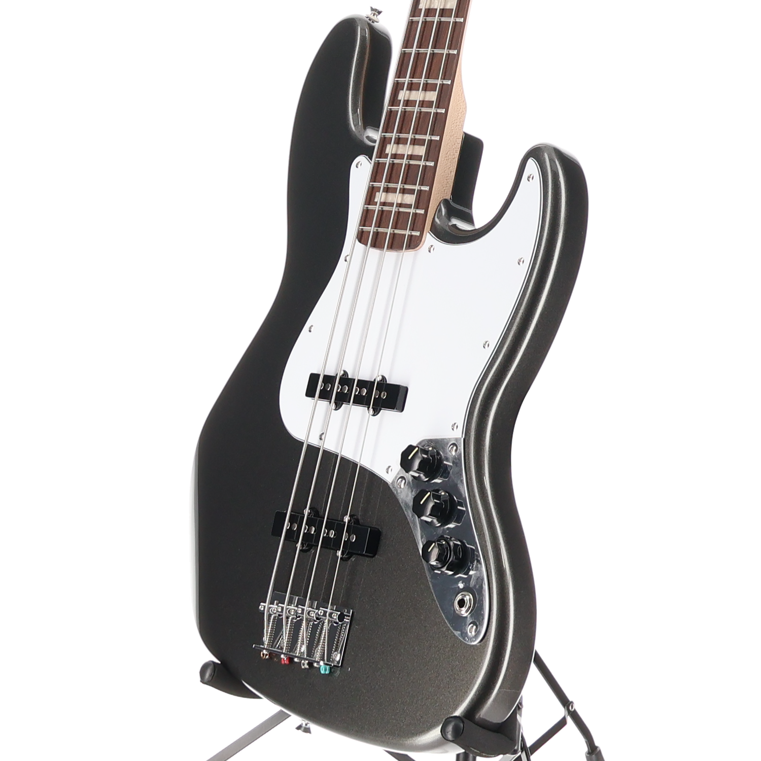 Squier Limited Edition Affinity Series Active Jazz Bass, Charcoal Frost Metallic, Pro Setup (M6) (06650)