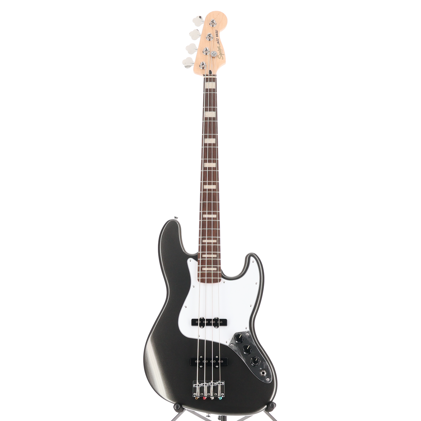 Squier Limited Edition Affinity Series Active Jazz Bass, Charcoal Frost Metallic, Pro Setup (M6) (06650)