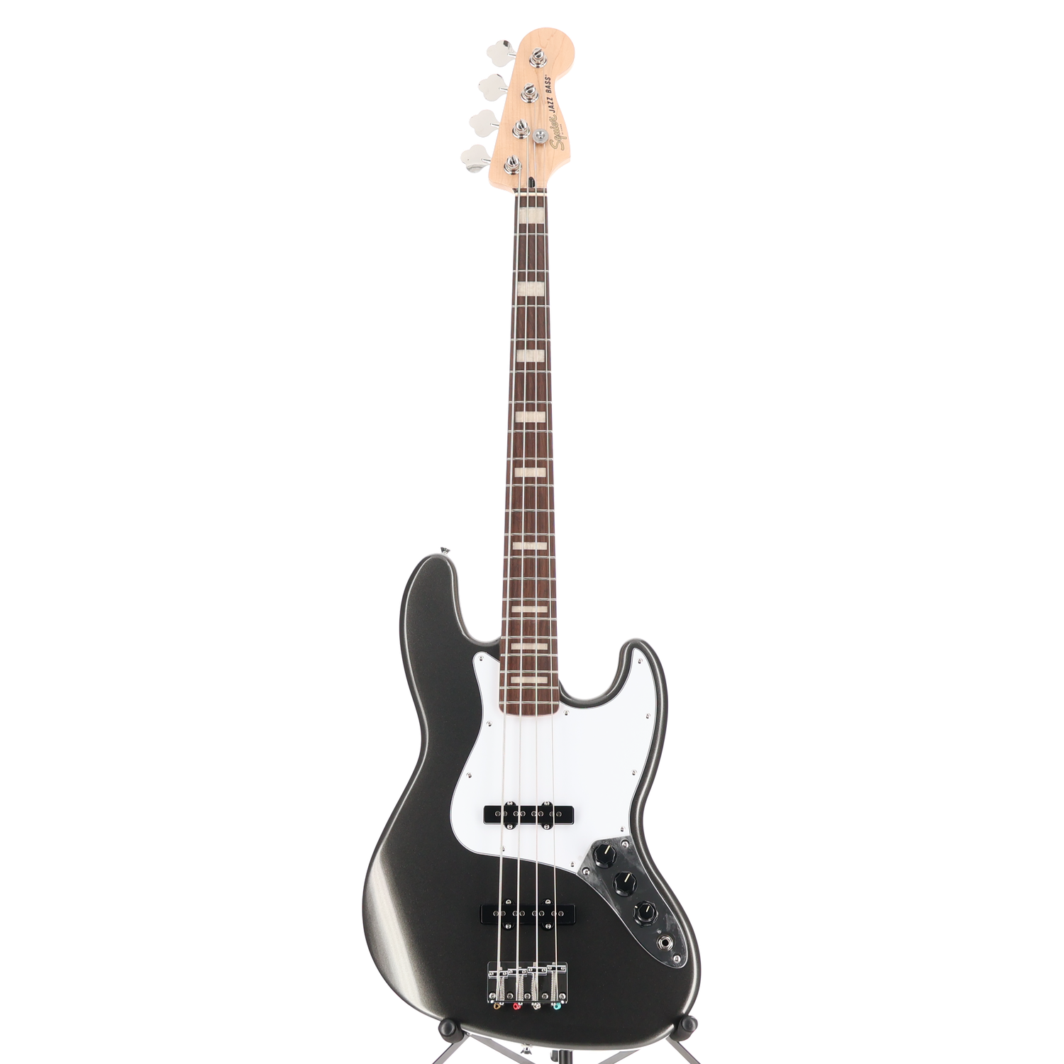 Squier Limited Edition Affinity Series Active Jazz Bass, Charcoal Frost Metallic, Pro Setup (M6) (06650)