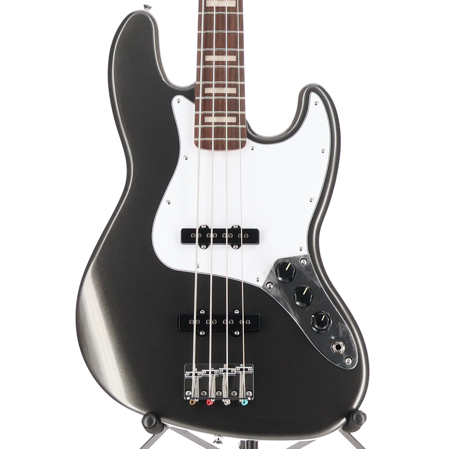 Squier Limited Edition Affinity Series Active Jazz Bass, Charcoal Frost Metallic, Pro Setup (M6) (06650)