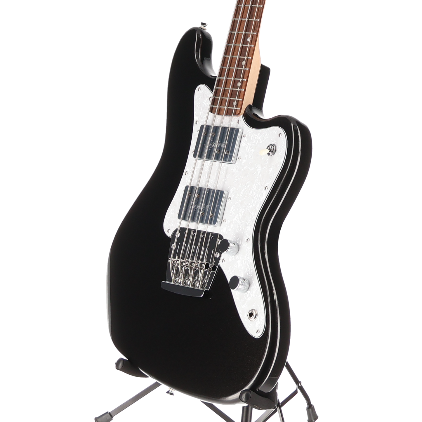 Squier Paranormal Rascal Bass Guitar HH, Laurel Fingerboard Metallic Black (C9) (07421)