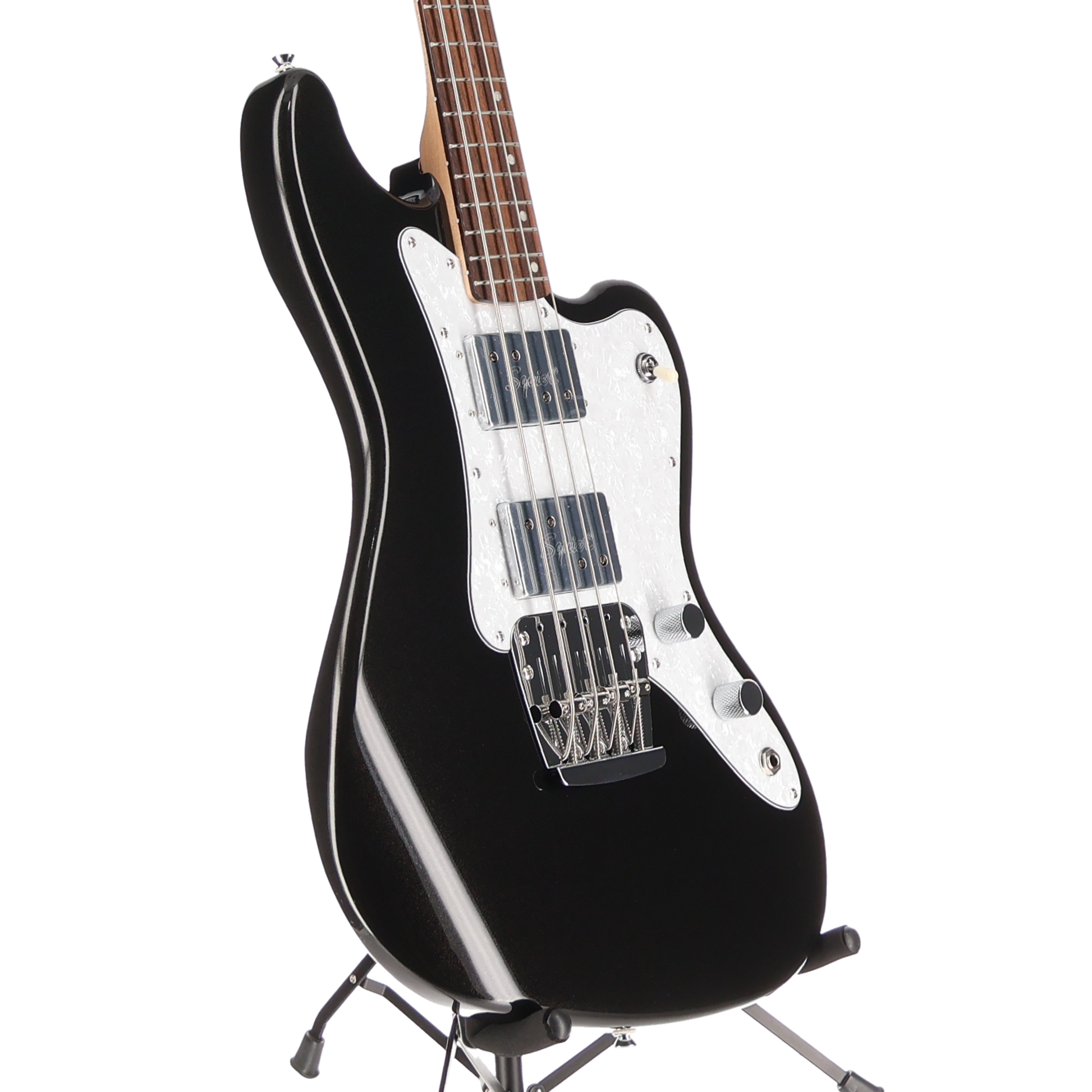 Squier Paranormal Rascal Bass Guitar HH, Laurel Fingerboard Metallic Black (C9) (07421)
