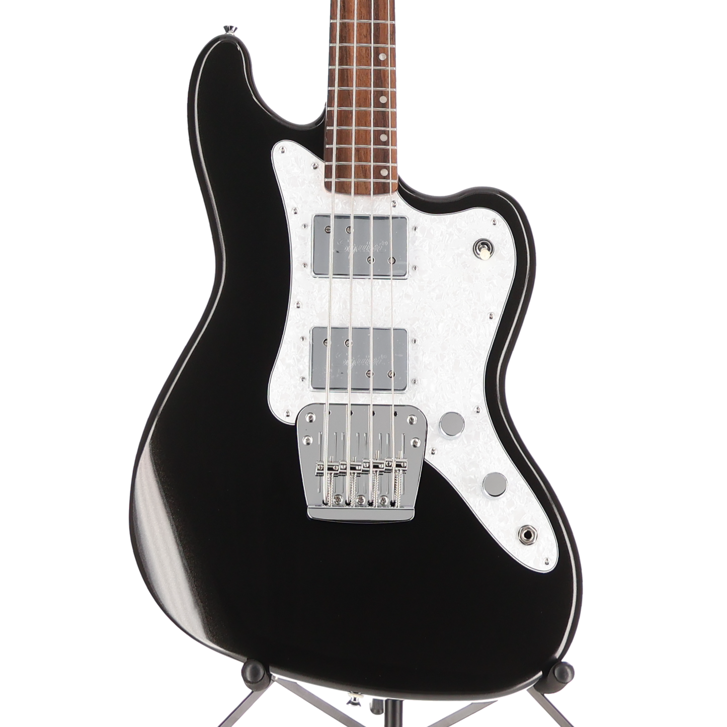 Squier Paranormal Rascal Bass Guitar HH, Laurel Fingerboard Metallic Black (C9) (07421)