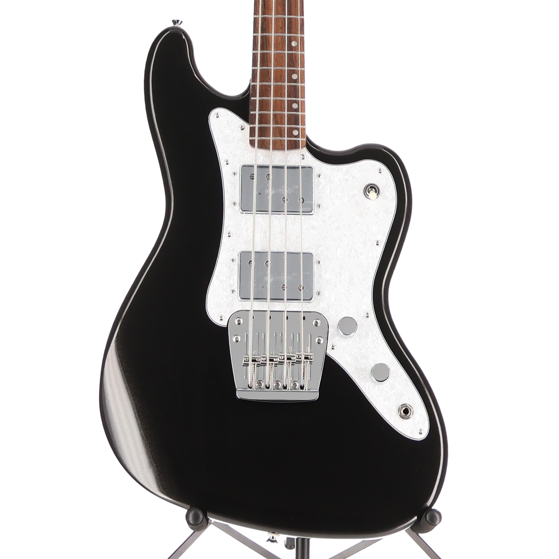 Squier Paranormal Rascal Bass Guitar HH, Laurel Fingerboard Metallic Black (C9) (07421)