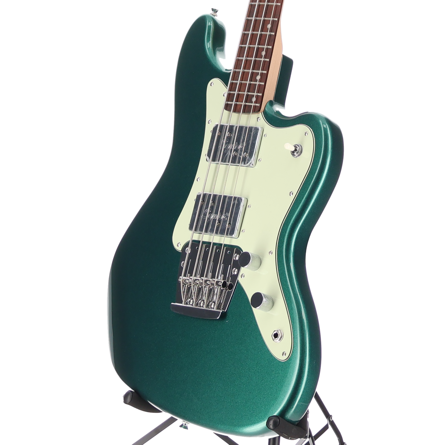 Squier Paranormal Rascal Bass HH, Laurel Fingerboard, Mint Pickguard, Sherwood Green (K4) (04275)