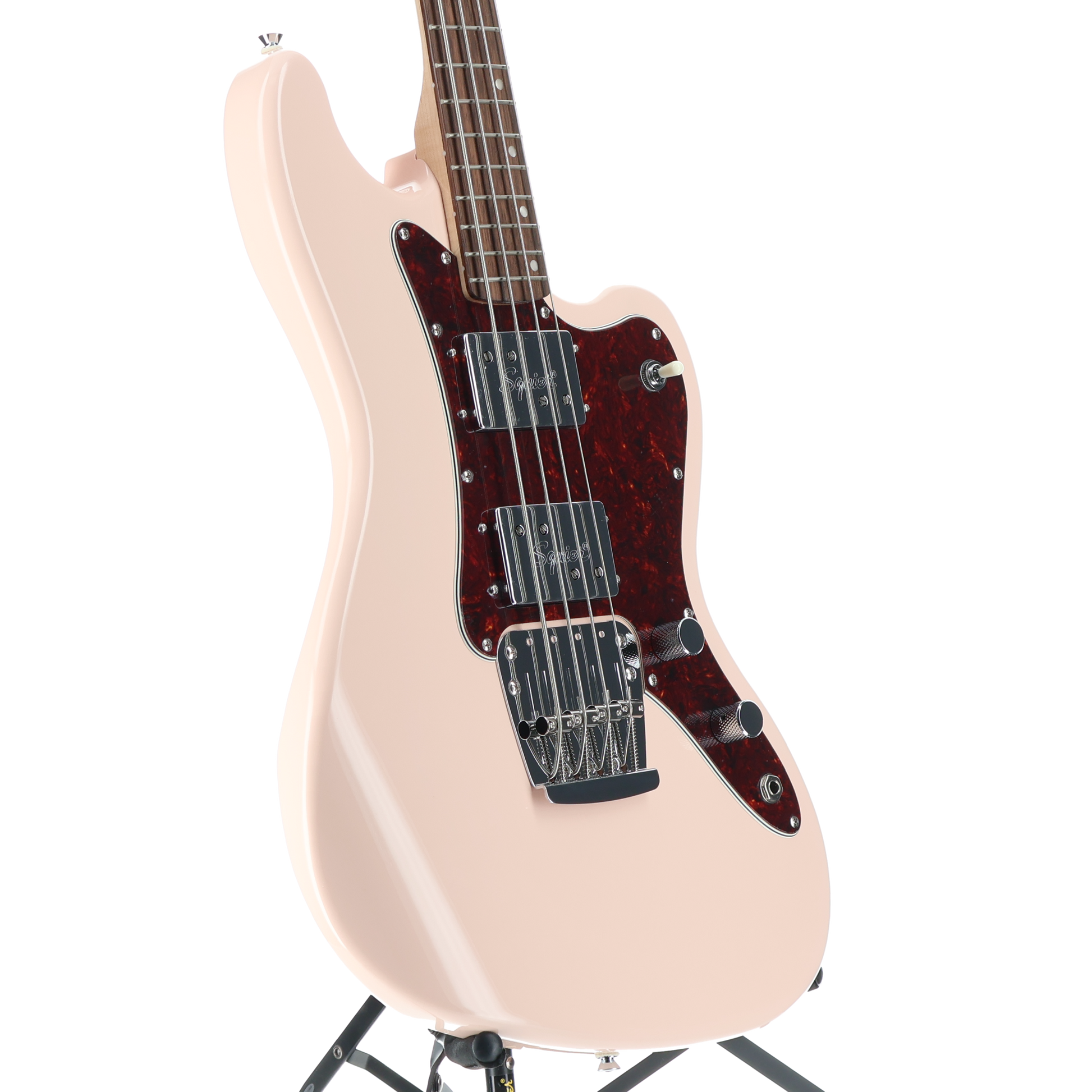 Squier Paranormal Rascal Bass HH, Laurel Fingerboard, Tortoiseshell Pickguard, Shell Pink (RP) (07556)