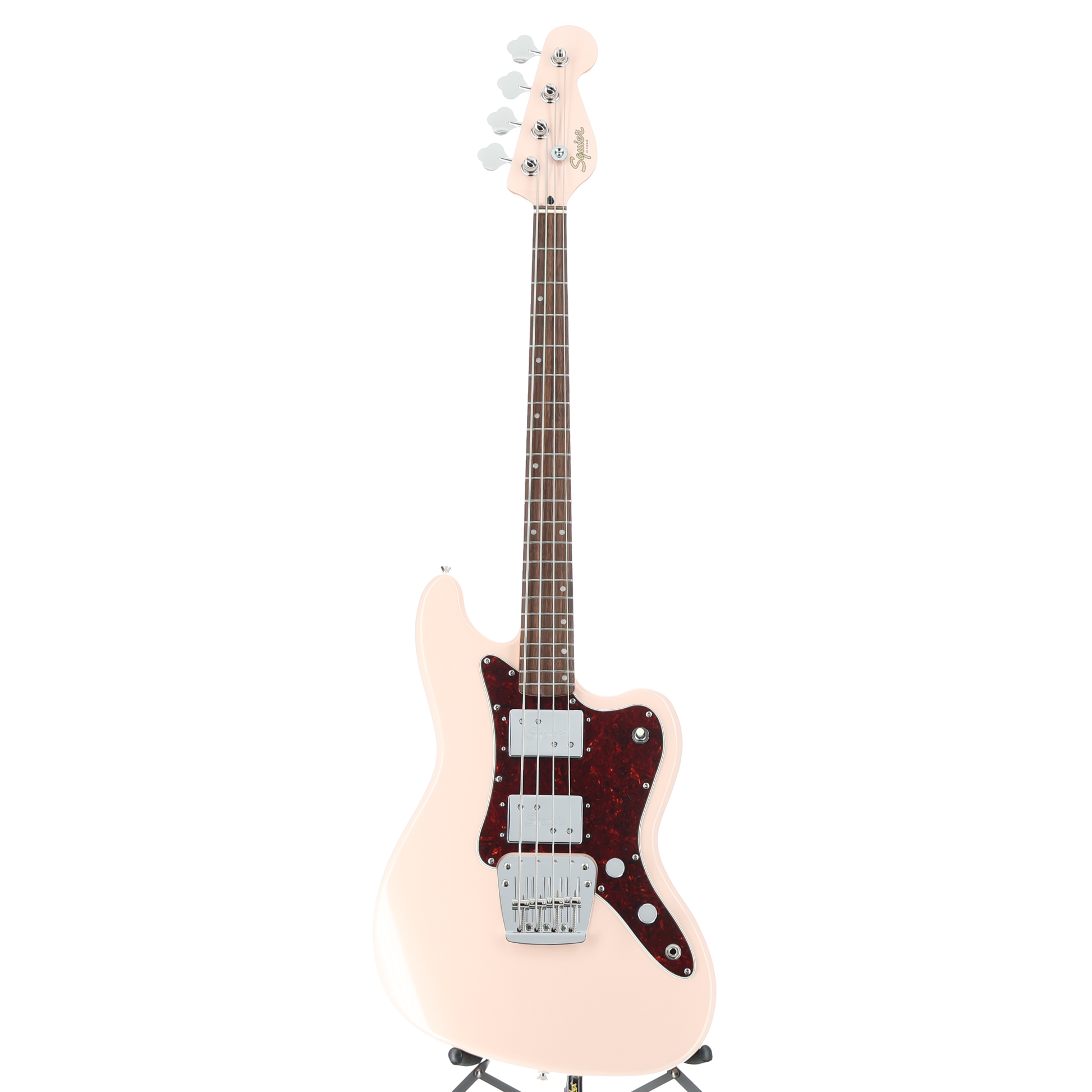 Squier Paranormal Rascal Bass HH, Laurel Fingerboard, Tortoiseshell Pickguard, Shell Pink (RP) (07556)