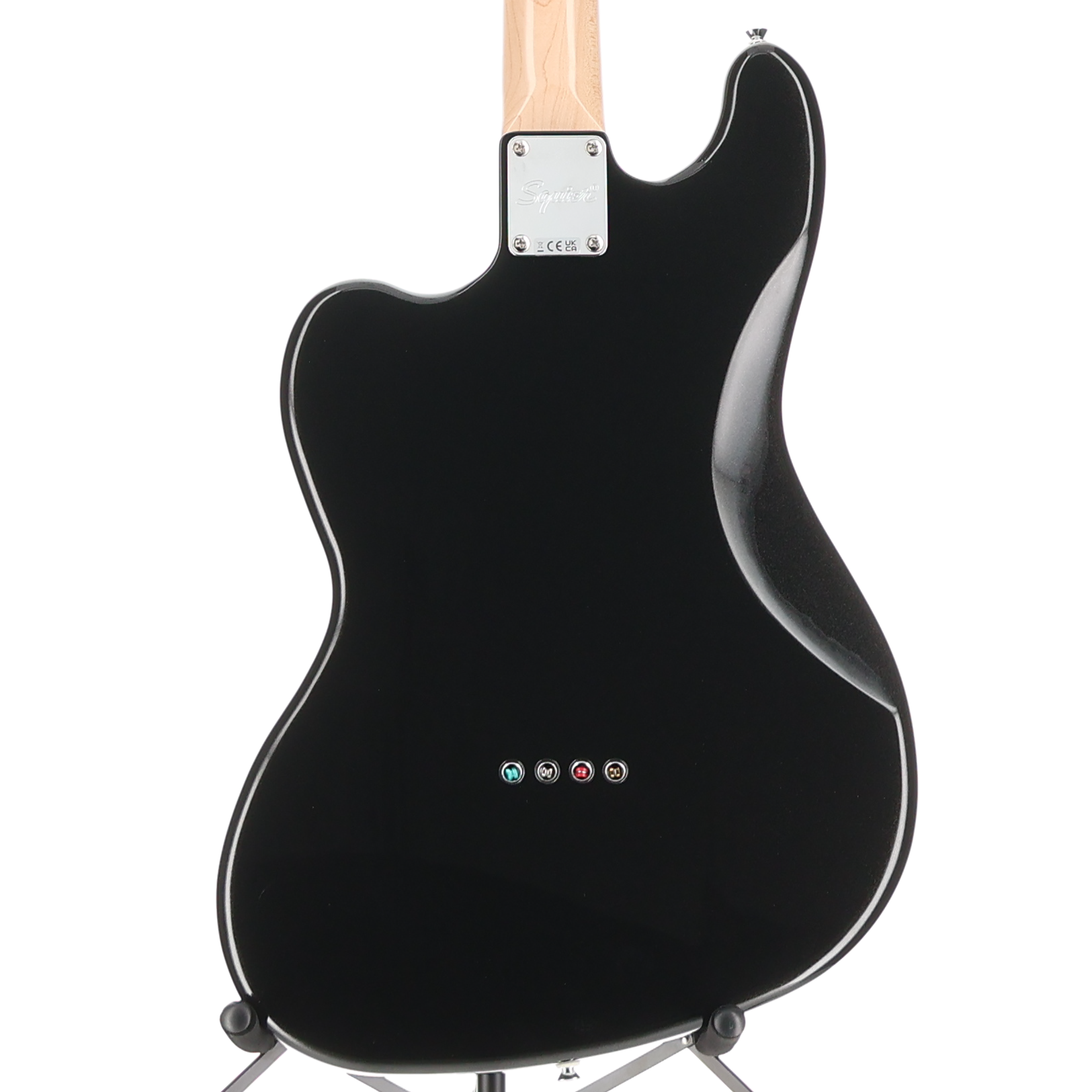 Squier Paranormal Rascal Bass HH Laurel Fingerboard White Pearloid Pickguard Metallic Black (L4) (07480)