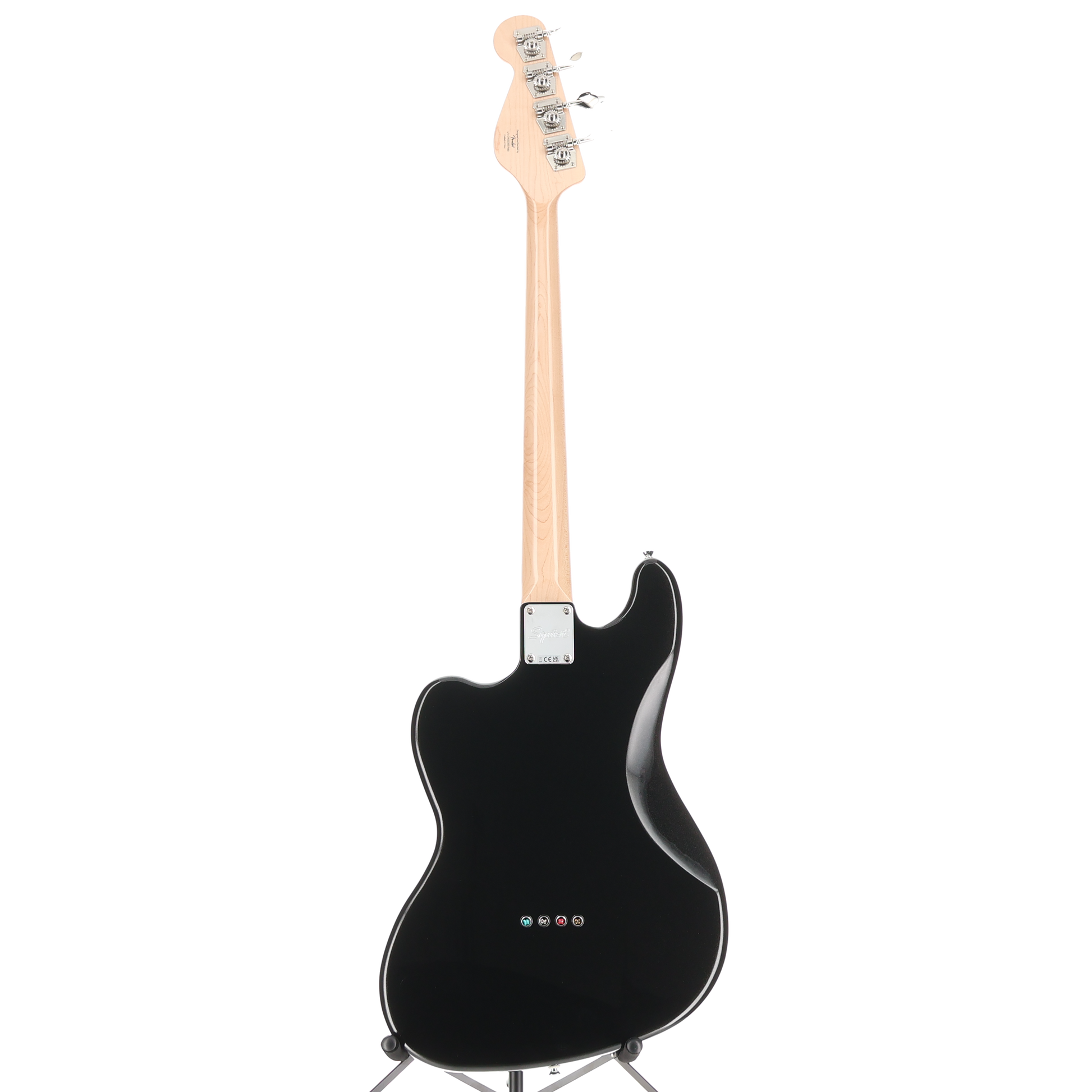 Squier Paranormal Rascal Bass HH Laurel Fingerboard White Pearloid Pickguard Metallic Black (L4) (07480)