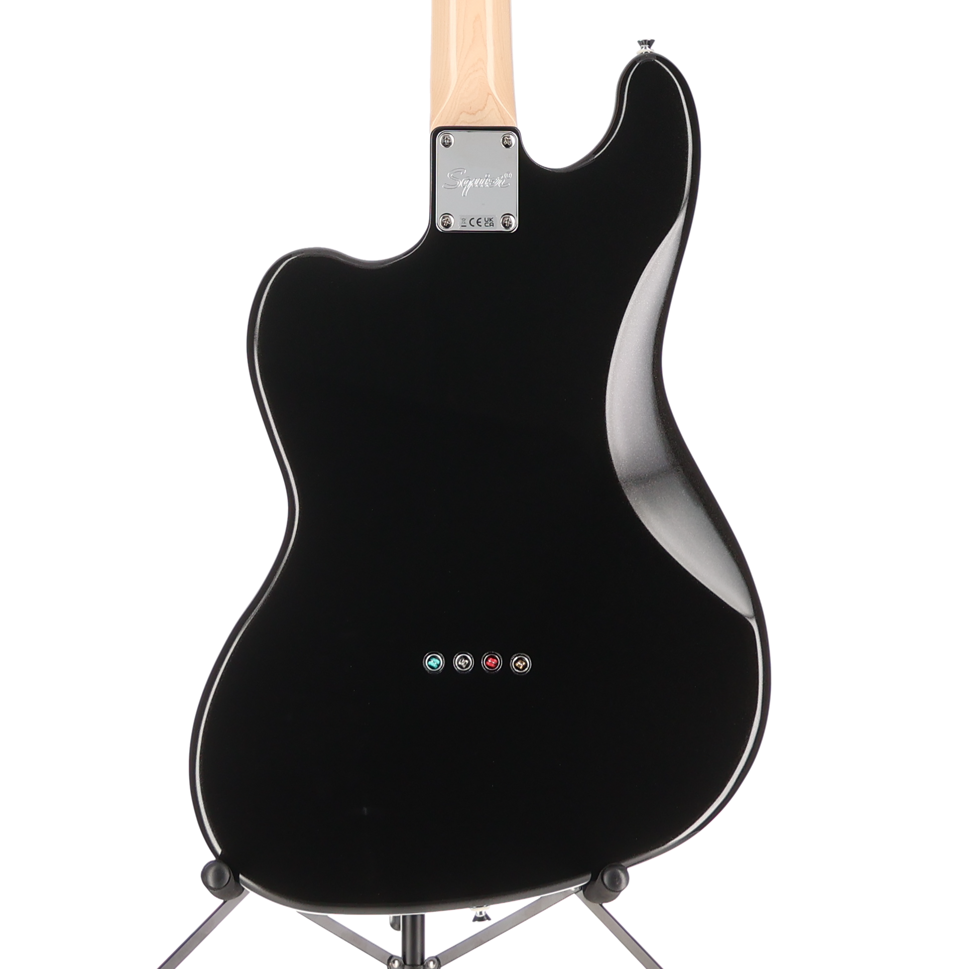 Squier Paranormal Rascal Bass HH, Laurel Fingerboard, White Pearloid Pickguard, Metallic Black (P13) (07405)