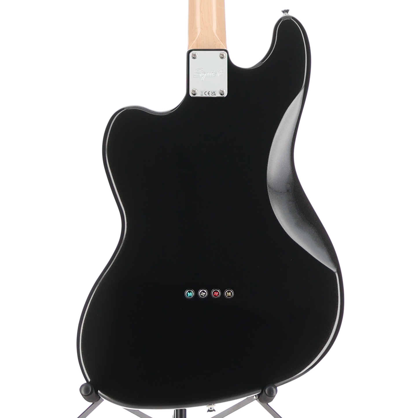 Squier Paranormal Rascal Bass HH, Laurel Fingerboard, White Pearloid Pickguard, Metallic Black (R2) (07467)