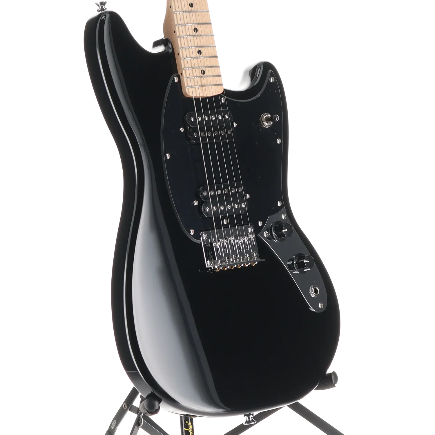 Squier Sonic Mustang HH, Maple Fingerboard, Black Pickguard, Black (RP) (03506)