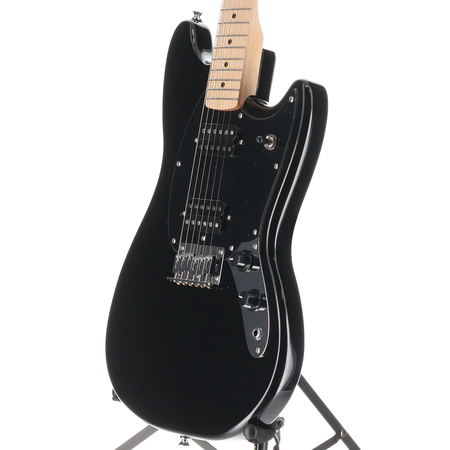 Squier Sonic Mustang HH, Maple Fingerboard, Black Pickguard, Black (RP) (03506)