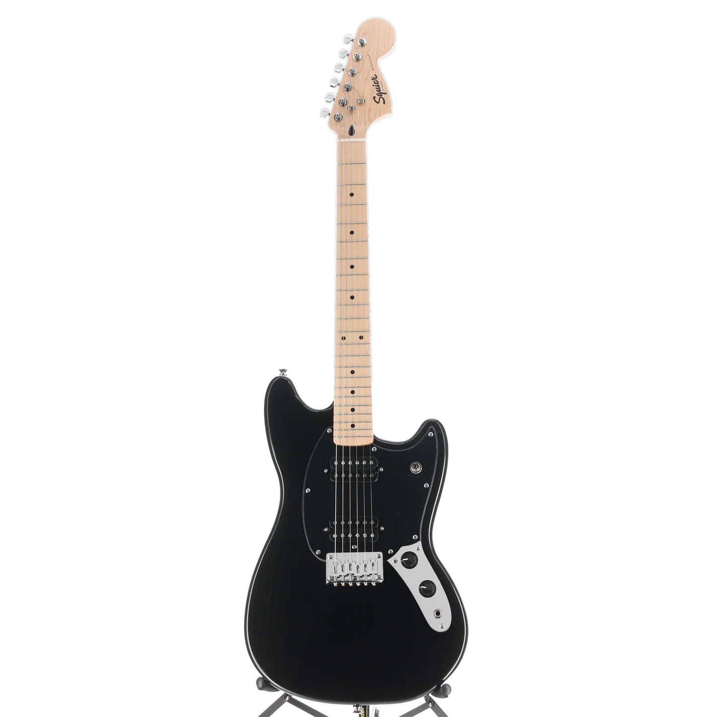 Squier Sonic Mustang HH, Maple Fingerboard, Black Pickguard, Black (RP) (03506)