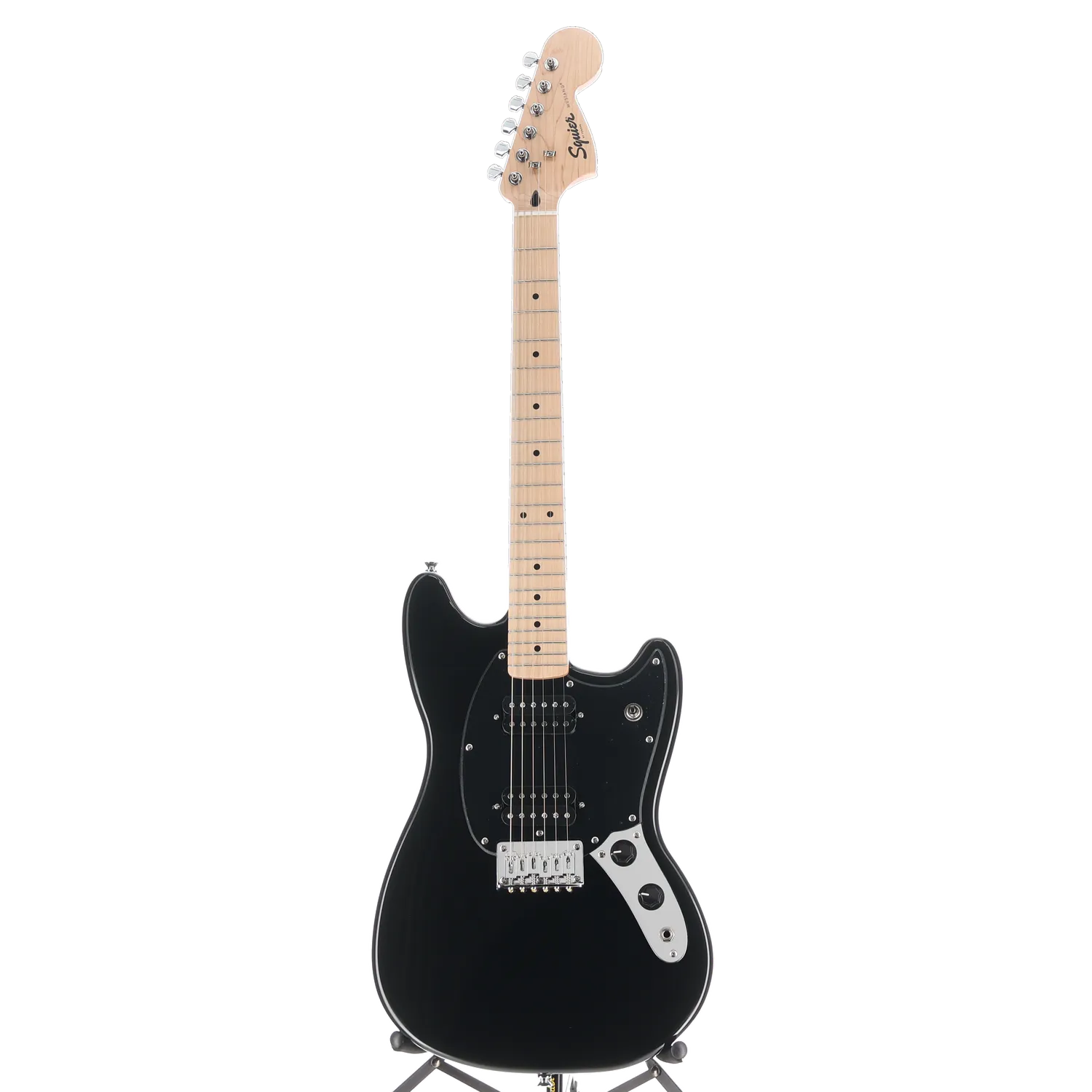 Squier Sonic Mustang HH, Maple Fingerboard, Black Pickguard, Black (RP) (03506)