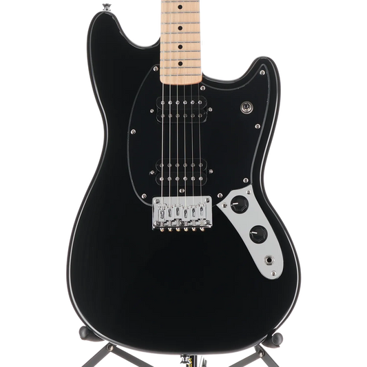 Squier Sonic Mustang HH, Maple Fingerboard, Black Pickguard, Black (RP) (03506)