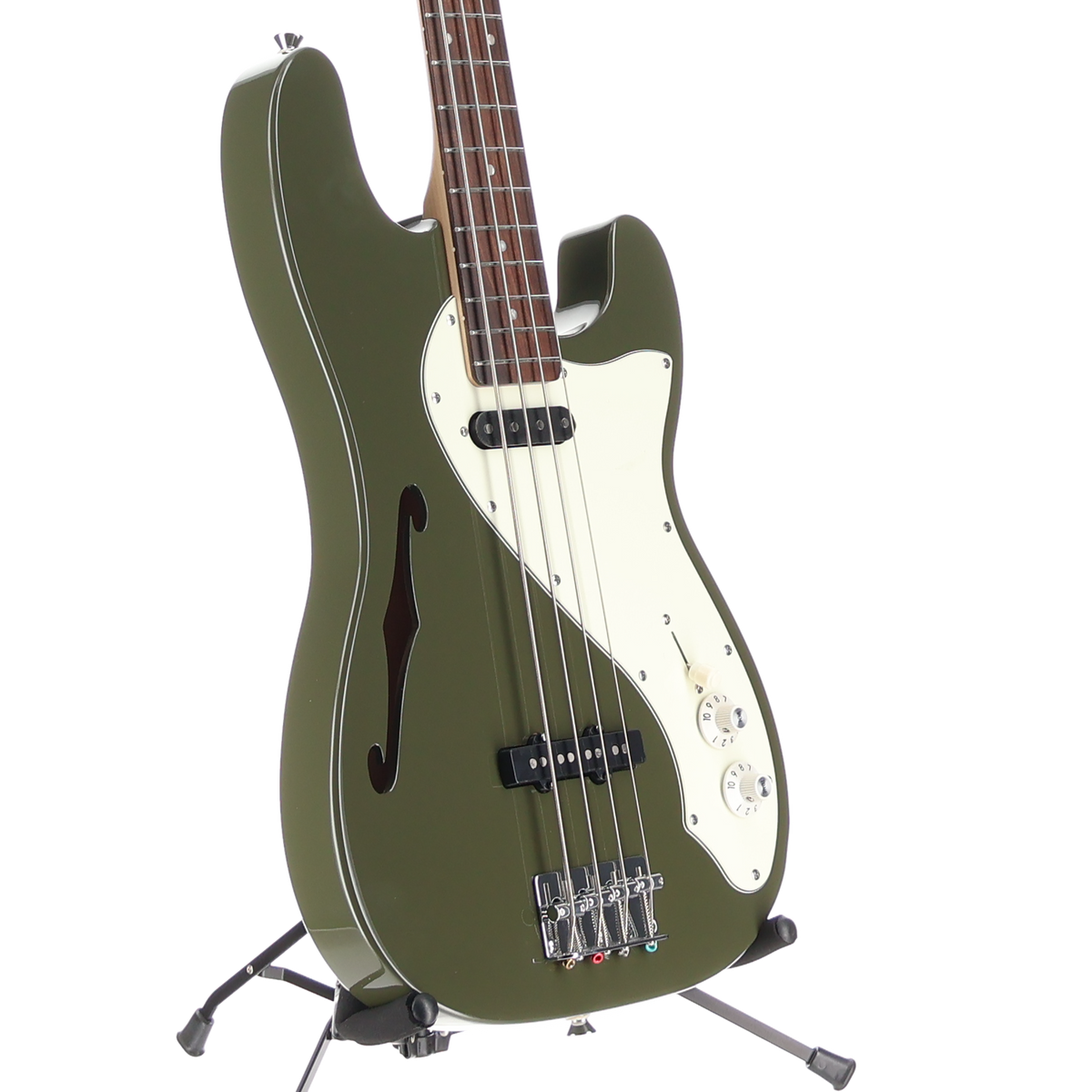 Squier Squier Paranormal Precision Bass Thinline SJ, Olive (BB11) (02342)