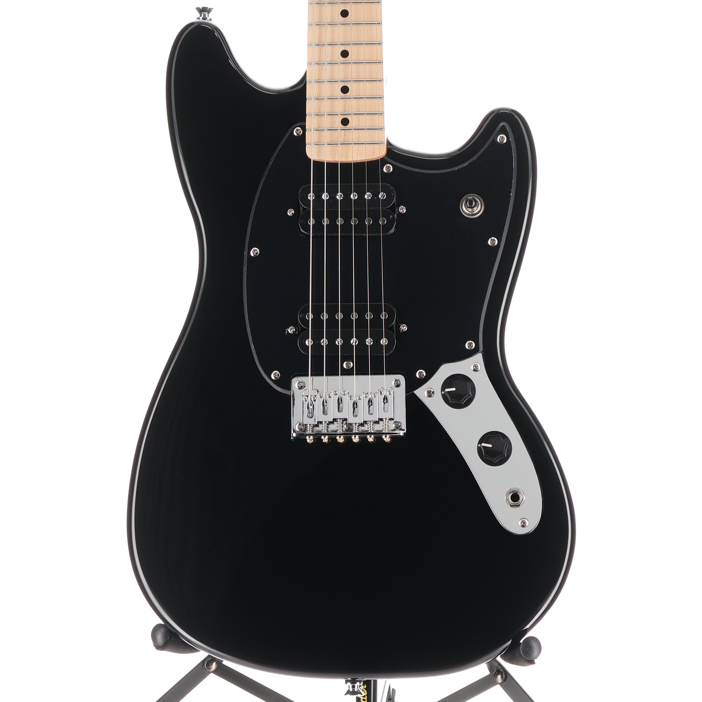 Squier Squier Sonic Mustang HH, Maple Fingerboard, Black Pickguard, Black (RP) (03506)