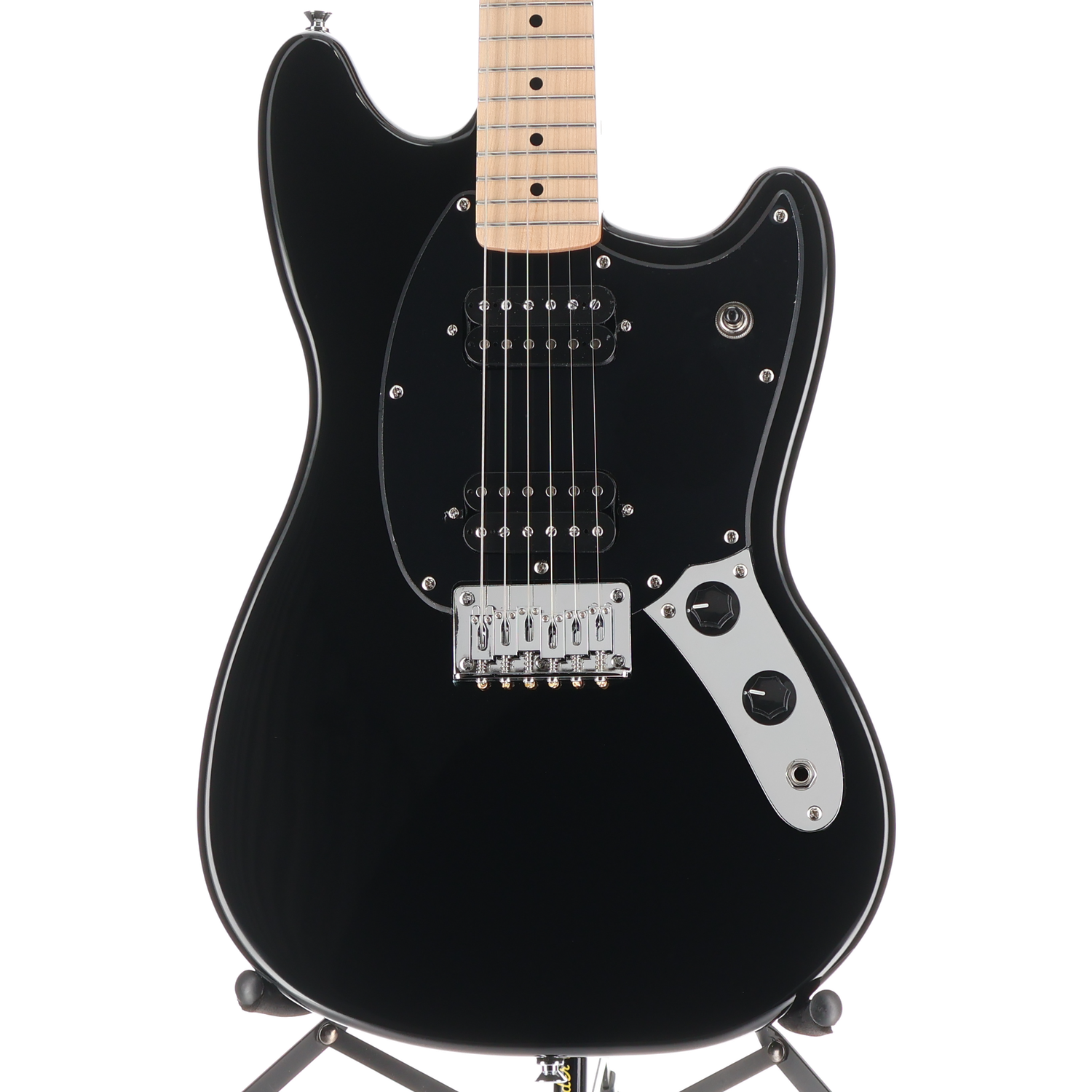Squier Squier Sonic Mustang HH, Maple Fingerboard, Black Pickguard, Black (RP) (03506)