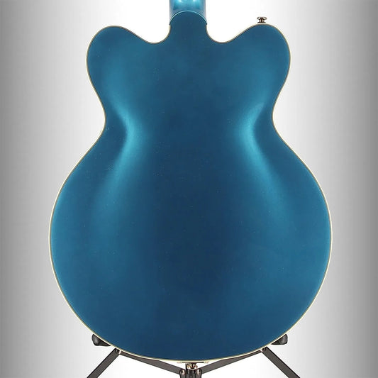 Streamliner Cat-Eye Limited-Edition Center Block Electric Guitar With Bigsby & Gold Hardware Riviera Blue (A8) (03757)
