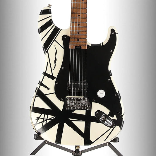 Striped Series '78 Eruption, Maple Fingerboard, White with Black Stripes Relic (A2) (03438)