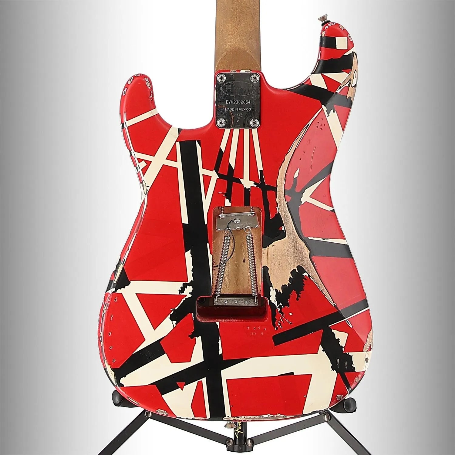 Striped Series Frankenstein Frankie, Maple Fingerboard, Red with Black Stripes Relic (SR) (02654)