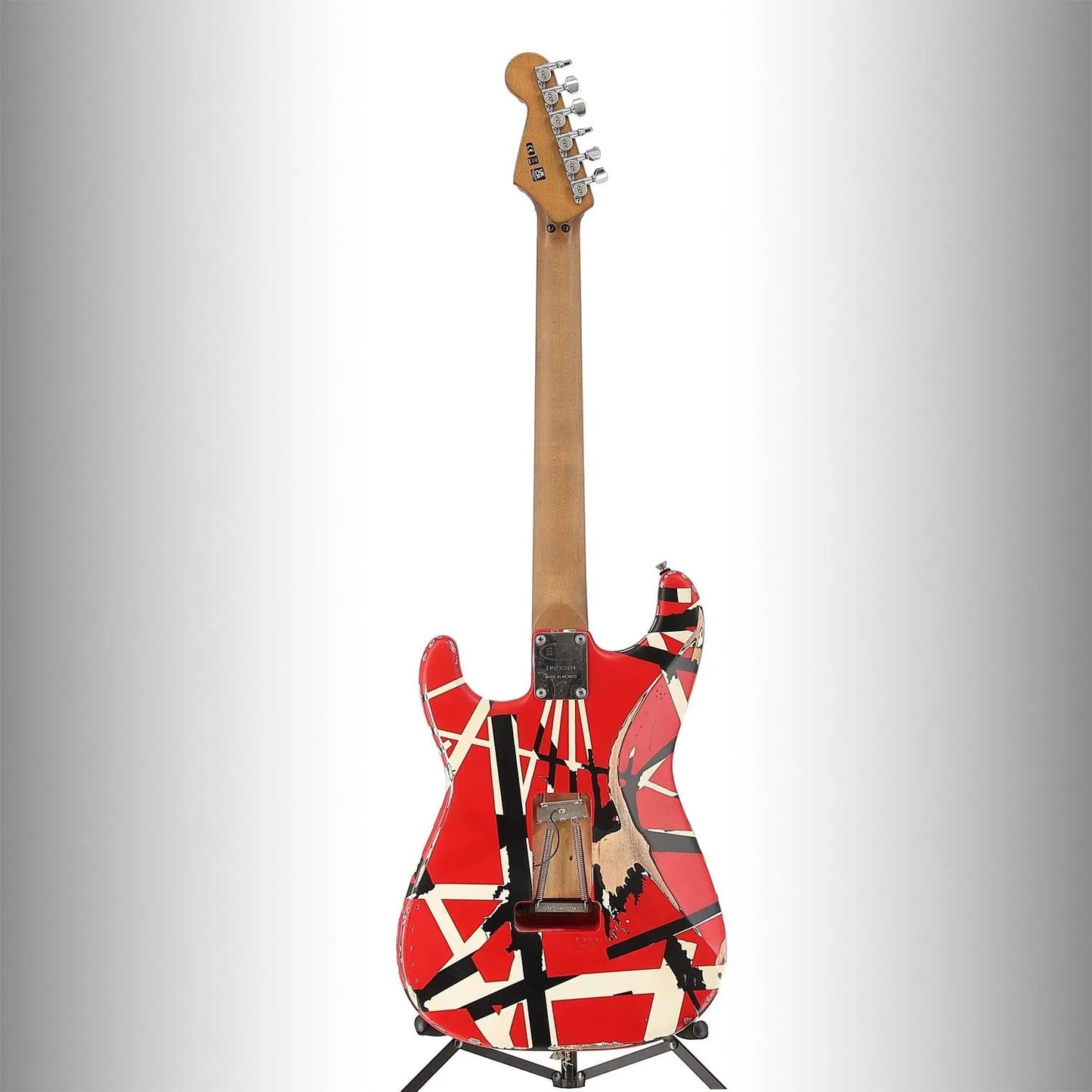 Striped Series Frankenstein Frankie, Maple Fingerboard, Red with Black Stripes Relic (SR) (02654)